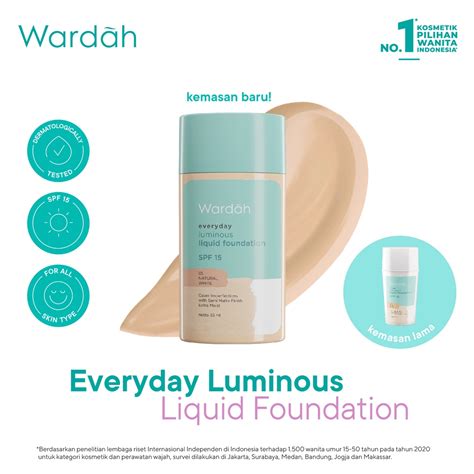 Jual Wardah Everyday Luminous Liquid Foundation Alas Bedak Cair