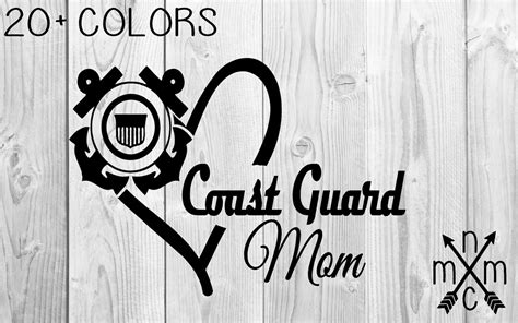 Coast Guard Wife Mom Girlfriend Love Vinyl Sticker Decal Car Truck Yeti Laptop Macbook Mirror