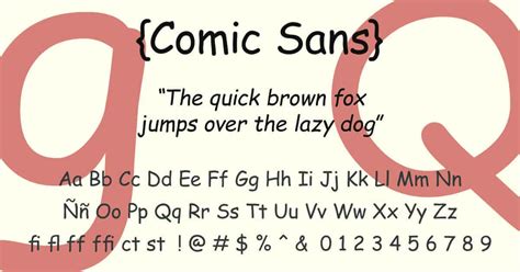 Letras Comic Sans