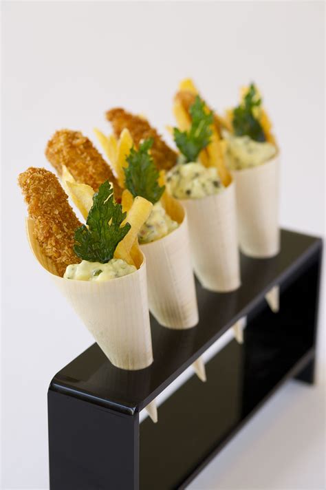 Fish And Chip Canapes Modern British Food Buffet Food British Food