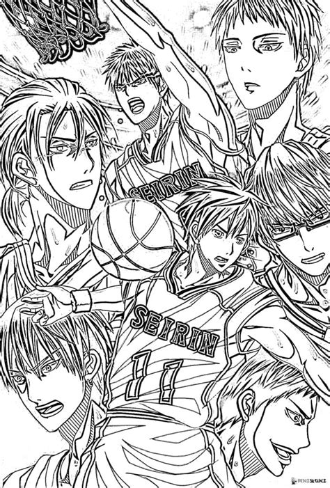 Kuroko No Basket para imprimir páginas para colorear Kuroko No Basket