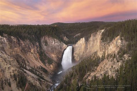 Yellowstone Falls Sunrise - Alan Majchrowicz Photography