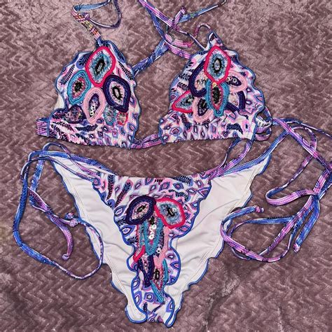 SIZE LARGE AGUA BENDITA BIKINI SET Depop