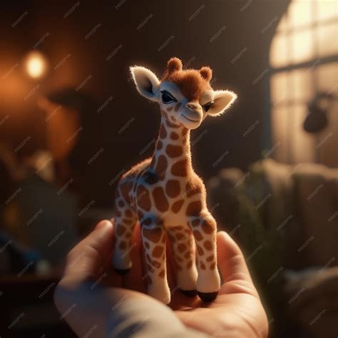 Premium AI Image | A Whimsical Trio Giraffe Girl and the Doll in