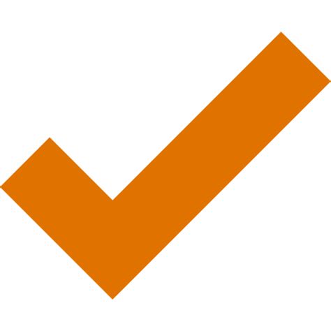 Orange check mark icon