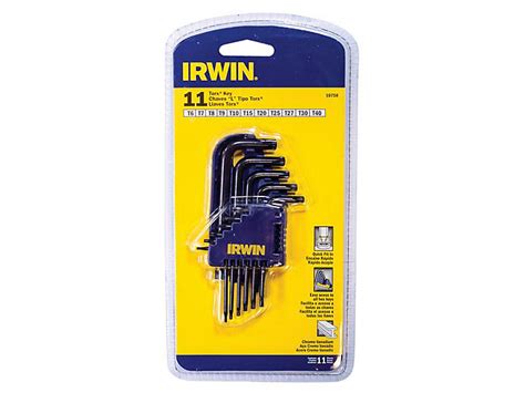 Irwin T10758 T10758 Short Arm Torx Key Set 11 Piece Tx6 Tx40