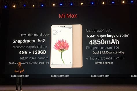 Xiaomi Mi Max Launched In India Price Specifications Release Date