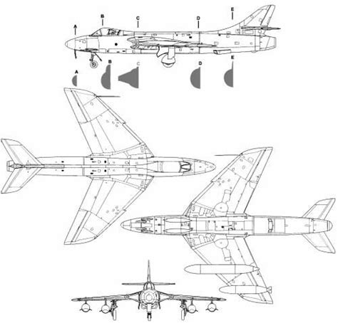 Hawker Hunter Mk Blueprints Hawker Airplane Design