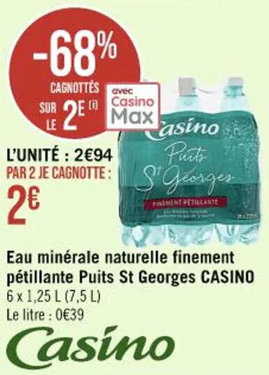 Promo Eau Min Rale Naturelle Finement P Tillante Puits St Georges