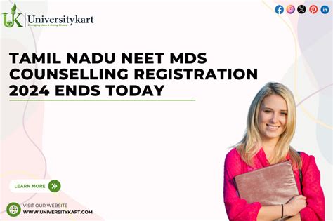 Tamil Nadu NEET MDS Counselling Registration 2024 Ends Today Apply Now