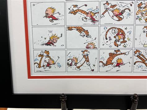 Framed Calvin And Hobbes Golf Comic Bill Watterson Etsy