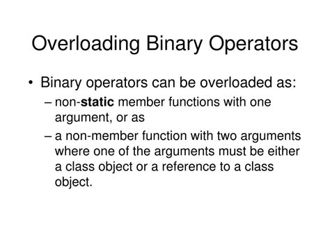 Binary Operator Overloading In C Program