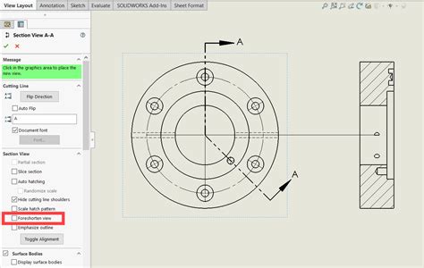 Solidworks Section View Drawing