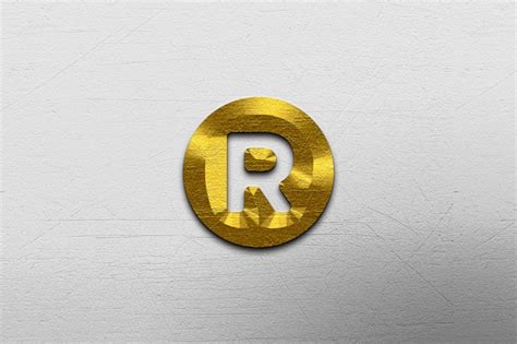 Premium PSD | 3d gold logo mockup