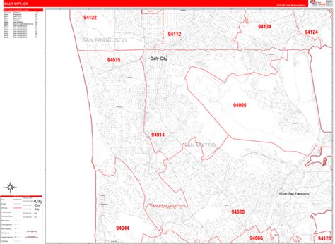 Map Books of Daly City California - marketmaps.com