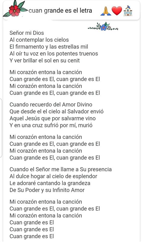 Letra Del Himno Cuan Grande Es El