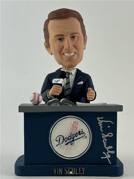 Lot Detail Vin Scully Signed Limited Edition Bobblehead Psa Dna