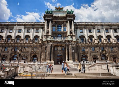 Neue Burg Wing Of Wiener Hofburg Palace Complex As Seen From Burggarten