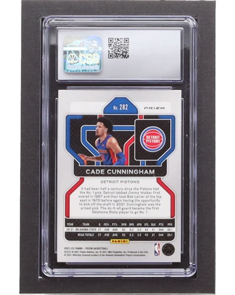 Cade Cunningham 2021 22 Panini Prizm Prizms Silver 282 RC CSG 9