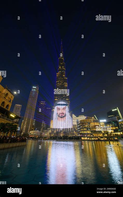 Dubai Uae St January A Portrait Of The Uae President Hh Sheikh