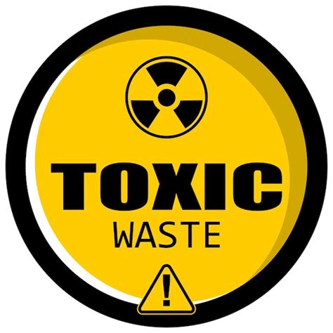 Premium Vector Toxic Waste Sticker And Sign Vector