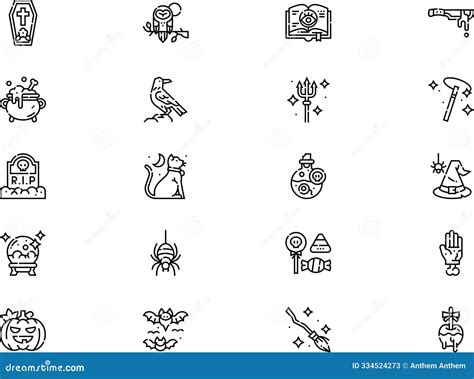 Halloween Icons Collection Is A Vector Illustration With Editable