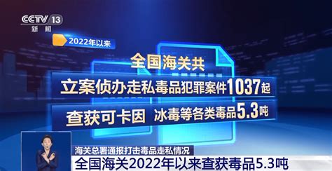 海关总署：全国海关2022年以来查获毒品5 3吨 走私 行动 部门