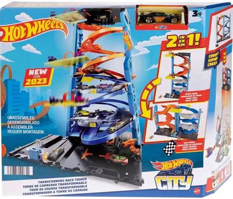 Hot Wheels City Transforming Race Tower Track Set Mattel Toys Toywiz