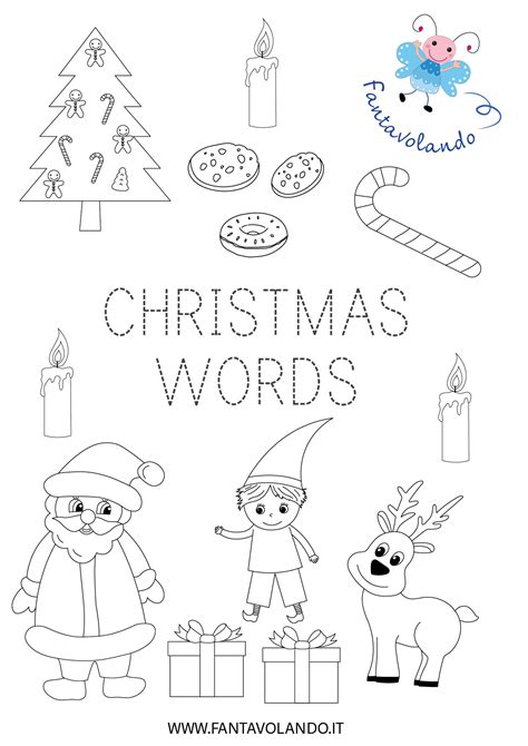 Schede Didattiche Di Inglese Christmas Words Fantavolando