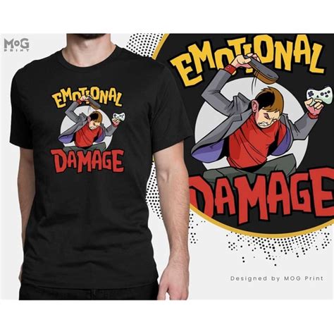 Emotional Damage Funny Gamer Rage T-shirt | Boys Gamer Gift - Inspire ...