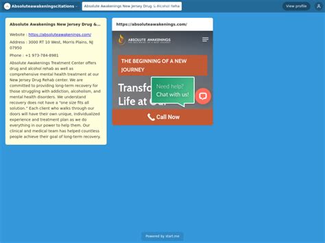 Absolute Awakenings New Jersey Drug Alcohol Reha Start Me