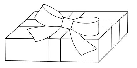 white gift clipart to colour, 17 cm | This clipart drawing h… | Flickr