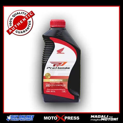 Honda Genuine Oil 4T SL 10W30 MA Fully Synthetic Lazada PH