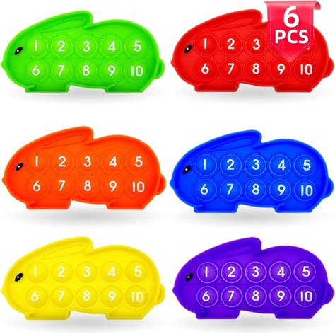 Yeefunjoy Push Pop Bubble Fidget Sensory Toy Pack Of 6 Numbers