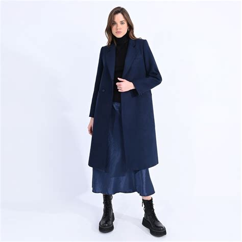 Manteau Long Boutonn Bleu Marine Molly Bracken La Redoute