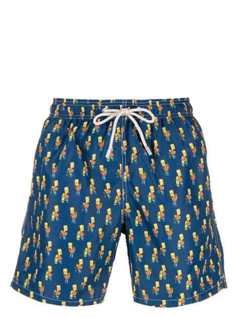 MC2 SAINT BARTH X The Simpsons Swim Shorts Blue Editorialist