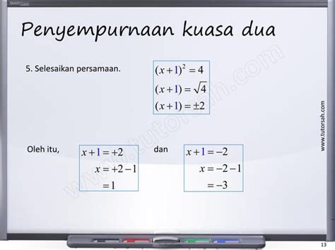 Matematik Tambahan Tingkatan 4 Persamaan Kuadratik Add Math Form 4