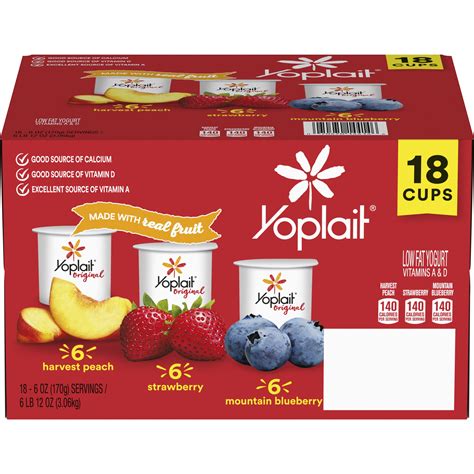 Yoplait® Original Yogurt Single Serve Cup Variety Pack Peach