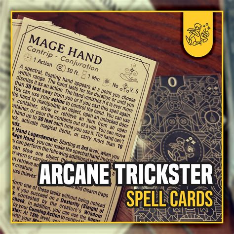 Arcane Trickster Spell Cards For Dnd E Form Fillable Pdfs Included