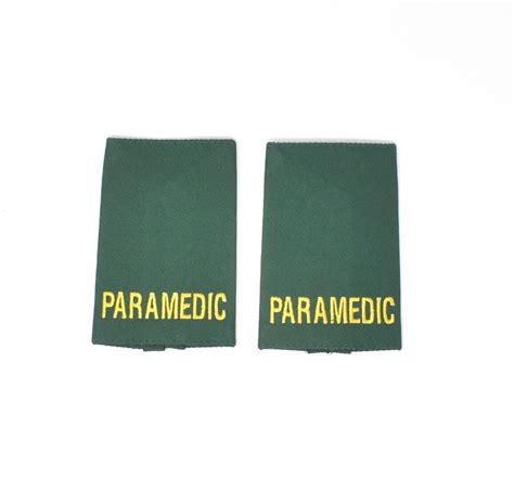 Paramedic Epaulettes Green Ambulance Medic Officer Epaulette Sliders