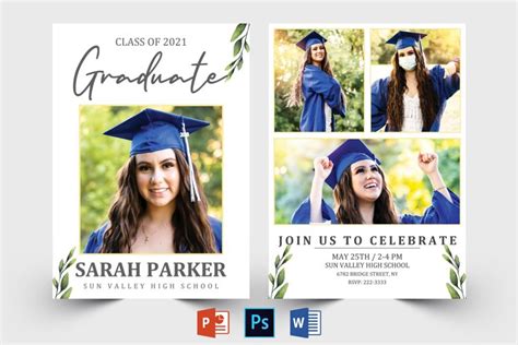 Graduation Announcement Template, Graduation (1344074)