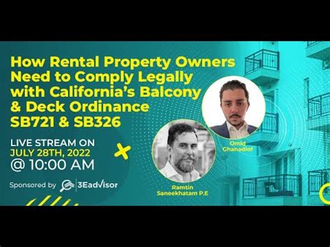 How To Comply With California S Balcony Deck Ordinance SB721 SB326