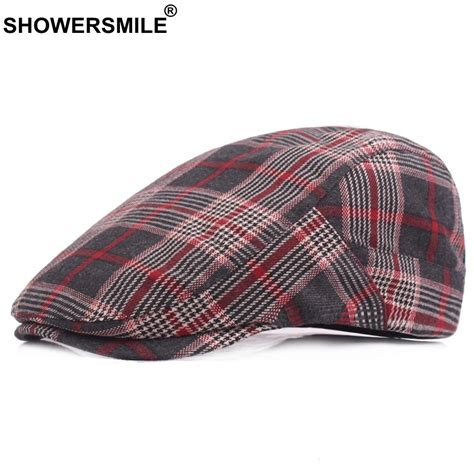 Bonnet B Ret Carreaux Rouge Pour Hommes Et Femmes Casquettes Plates