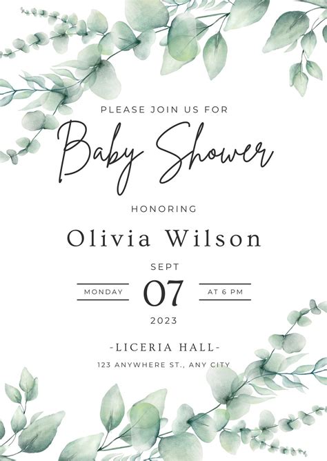 Free Custom Printable Baby Shower Invitation Templates Canva Atelier