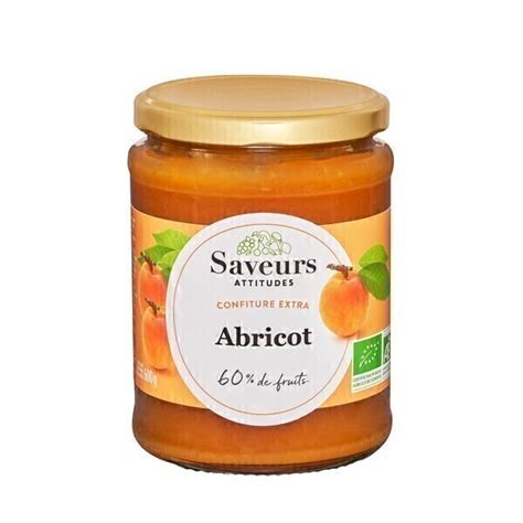 Confiture Extra D Abricot Bio 600g Saveurs Attitudes