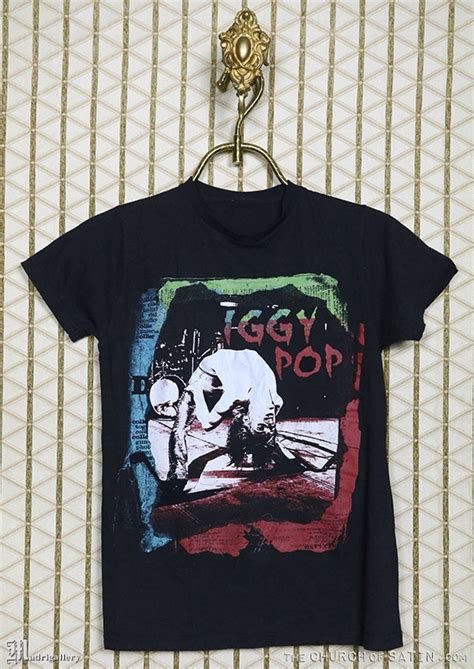 Iggy Pop T-shirt Vintage Rare Tee Shirt Stooges Faded Black | Etsy