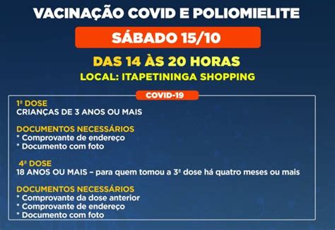 Notícia Itapetininga realiza vacinação contra a Poliomielite e Covid