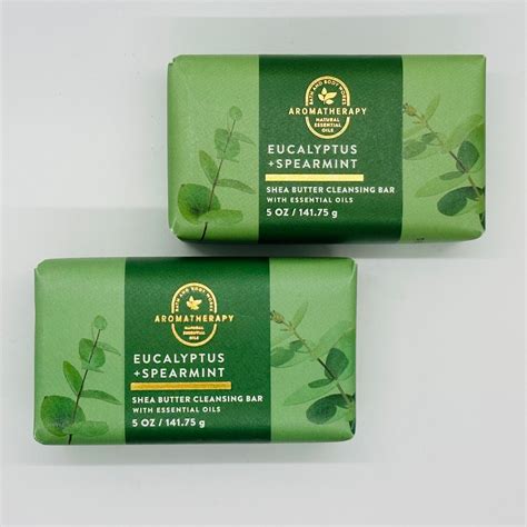 2 Bath And Body Works Eucalyptus Spearmint Shea Butter Cleansing Bar Soap 5 Oz Ebay