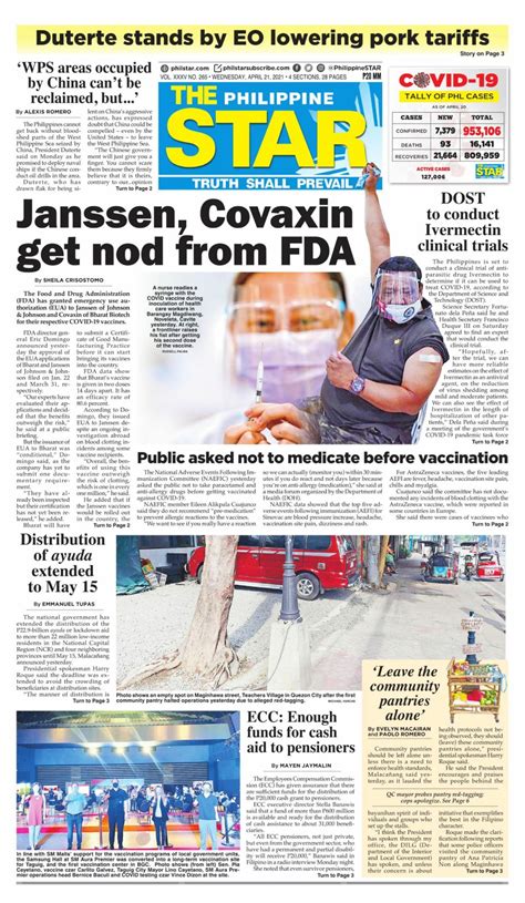 The Philippine Star April 21 2021 Newspaper Get Your Digital