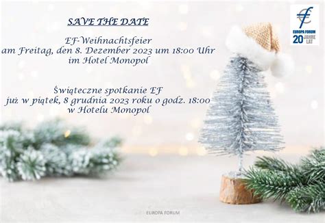 Save The Date Ef Weihnachtsfeier Am Dezember Um Uhr